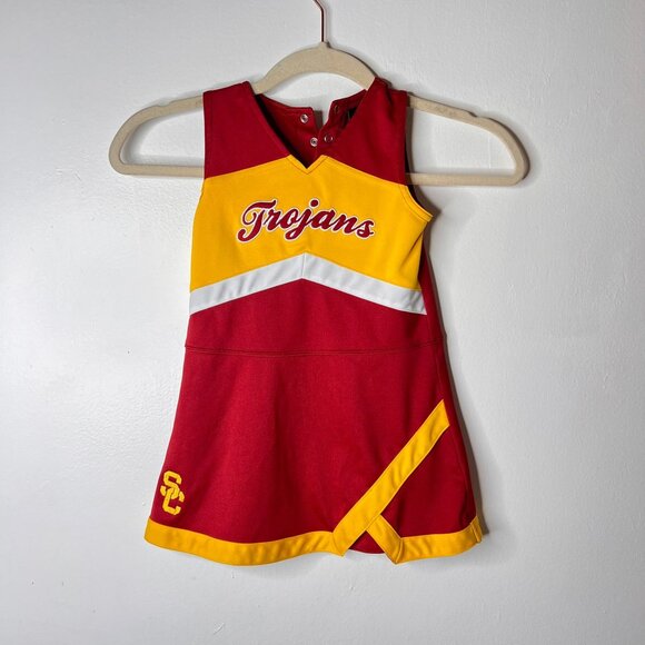 Girls Youth USC Trojans Cheer Captain Jumper Dress – Cardinal – Size 4 Years - Picture 1 of 4